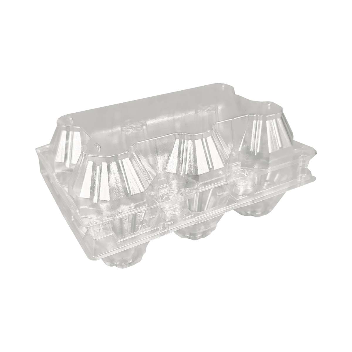可重復(fù)使用的PET透明6個(gè)雞蛋紙箱，適用于雞蛋貿(mào)易商市場